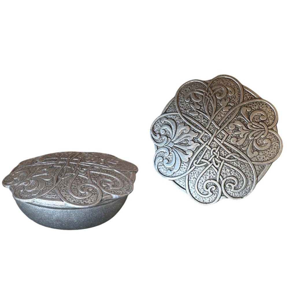 Carson Vineyard Elegance Celtic Filigree Large Metal Keepsake Trinket Box 6in